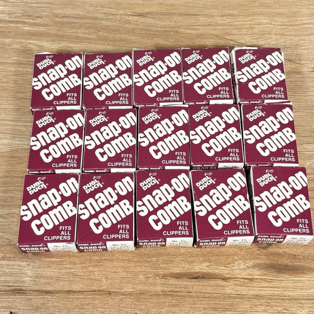 Vintage Dubl Duck snap-on comb No. 1.5- 1/2” Cut Flat Bottom - Lot of 15